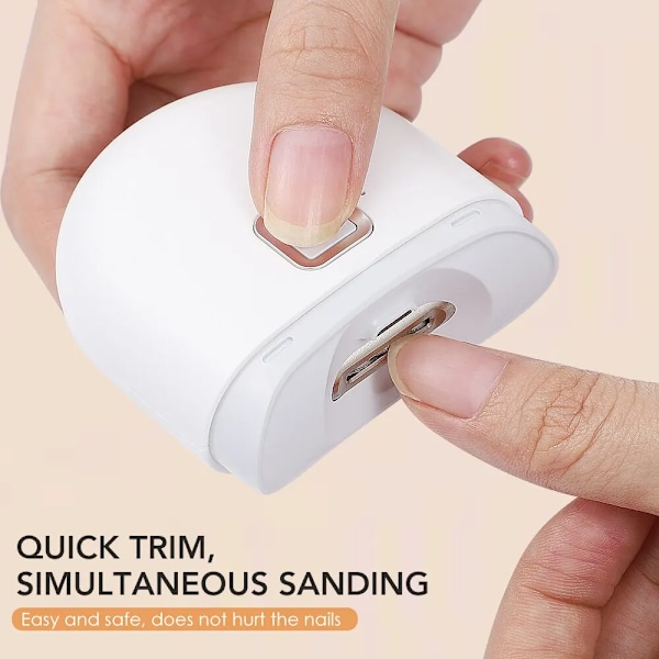 Elektrisk Nagelklippare Med Extra Belysning Automatisk Spikslip för Barn och Vuxen Portabel Mini Manikyr Verktyg