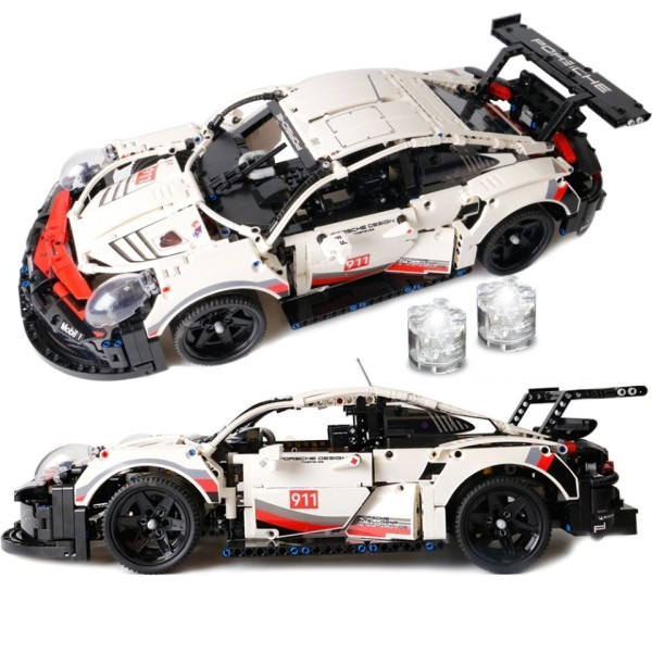 50 cm Teknisk Klassisk Porsched 911 RSR Sport Bil Byggnadsblock