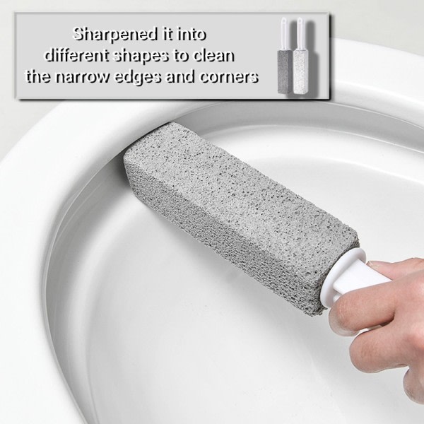 Demontere solid Quagmire Pimpsten Sten toilet børste badeværelse toilet toilet rengøring børste stav  fliser vask badekar kalk plet fjern f482 | Fyndiq