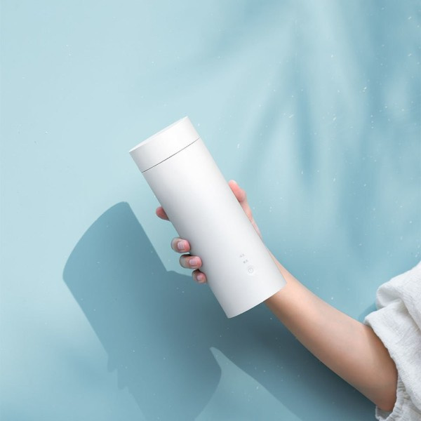 Elektrisk flaske vannkoker bærbar kopp oppvarming termisk krus for te kaffe melk pulver reise vann kjele 400ml 220V