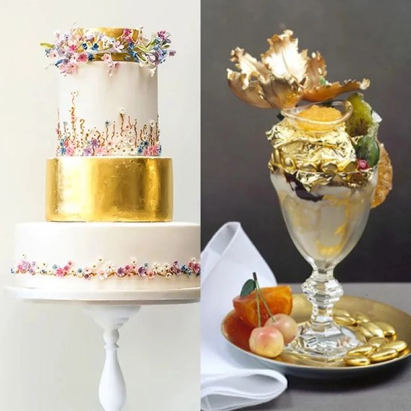 200 ark imitation guld sølv folie papir blad forgyldning diy kunst håndværk papir