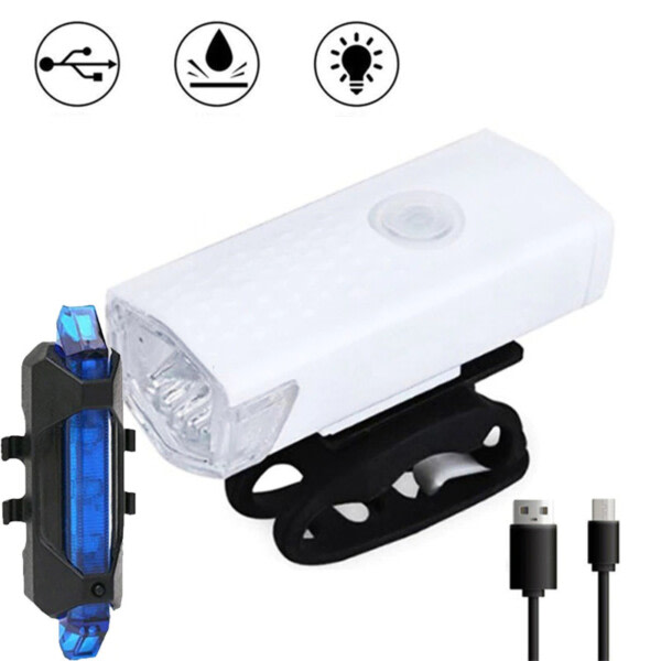 USB uppladdningsbar Vattentät Cykel Lampa Ficklampa