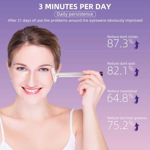 Elektrisk Fairy Stick Opladbar EMS Rød Lys Terapi Stick Ansikts Eye Massager