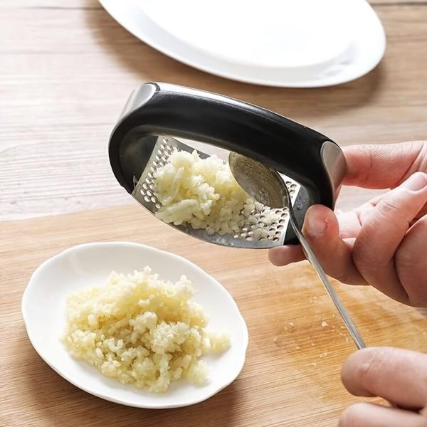 Manuell Ring Vitlök Masher Vitlök Press Mincer, Hushåll Rostfritt Stål Kök Tillbehör