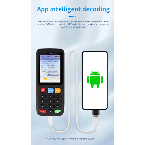 Smart Card Reader RFID Key Clone Copier IC ID Token Copy Duplicator 125Khz Badge Writer