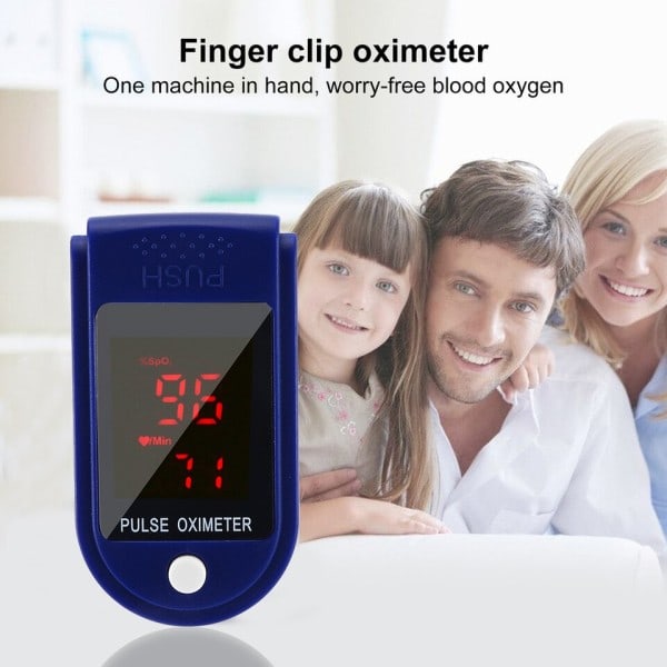 Blod Oximeter Fingertopp Mättnad Detektion Puls Finger Klämma Trådlös Bärbar