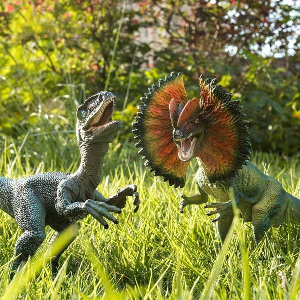 Jurassic World Simulation Dinosaur Toy Solid Velociraptor & Dilophosaurus Boy Toys