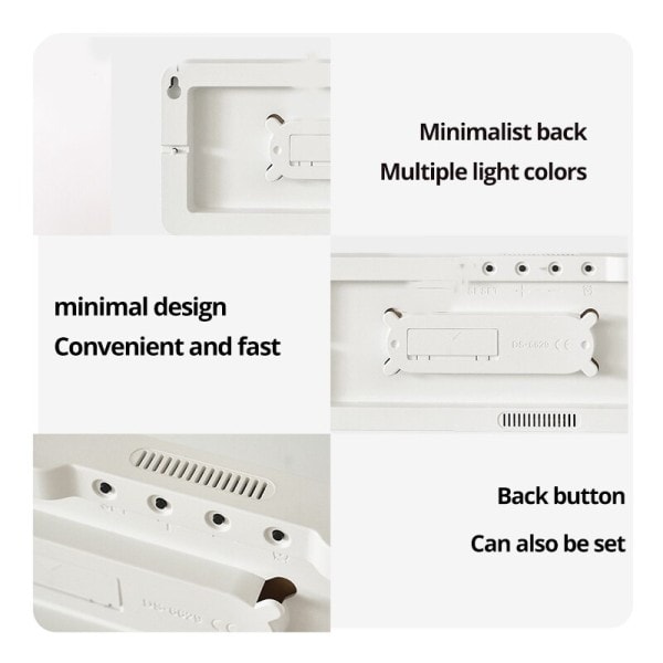 LED Digital Væg Ur Væg monteret Fjernbetjening Kontrol Temperatur Dato Uge Skærm Timer Dobbelt Alarm Ur