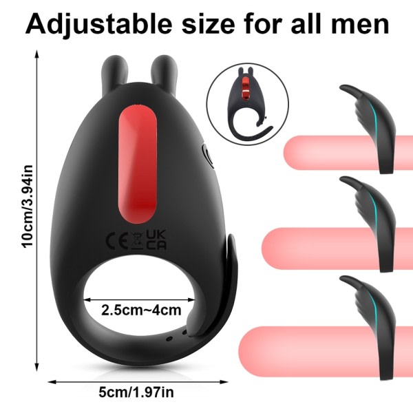 Justerbar hane ring til mænd fjernbetjening vibrerende penis ringe til  ejakulation forsinkelse testis stimulering sex legetøj ebfb | Fyndiq