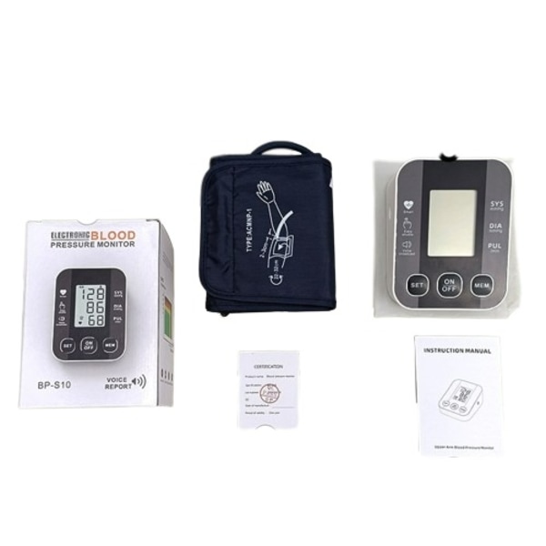 Bruger Digital Overarm Tonometer Medicinsk Blod Tryk Monitor Hjerte Rate Sfygmomanometer