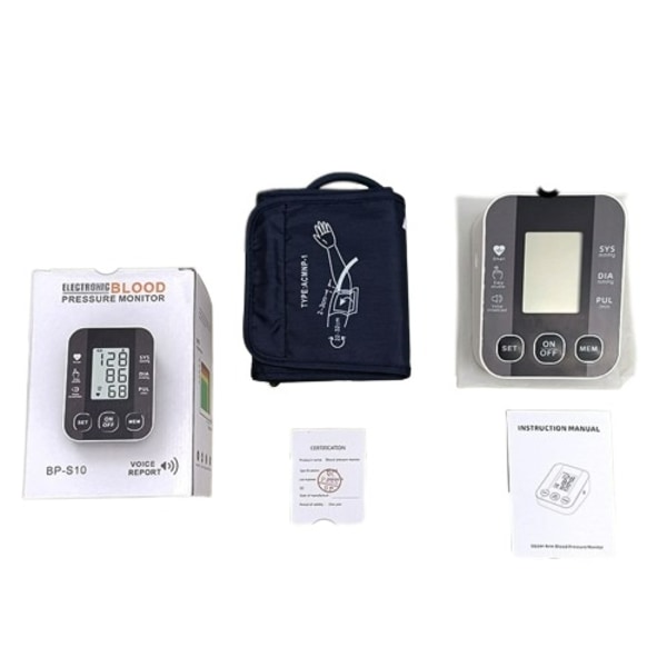 Bruker Digital Overarm Tonometer Medisinsk Blod trykk monitor Hjerte Rate Sfygmomanometer