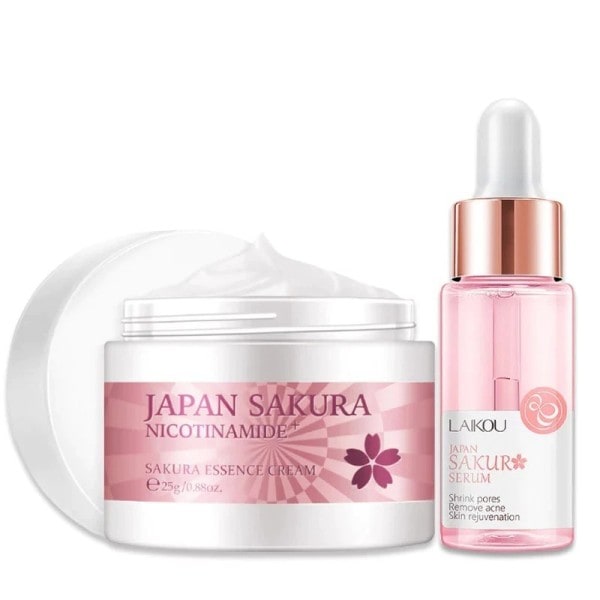 Sakura seerumi ja kollageeni kasvovoide kirsikka kukka esanssi kosteuttava valkaisu
