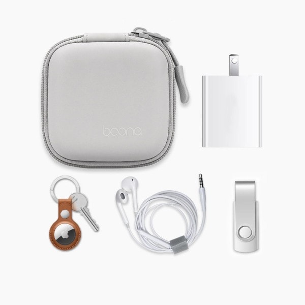 Bærbar Mini Hard Shell Digital Gadgets Oppbevaring Veske Kunstig Skinn Øretelefoner lader veske Data kabel U Disk organizer