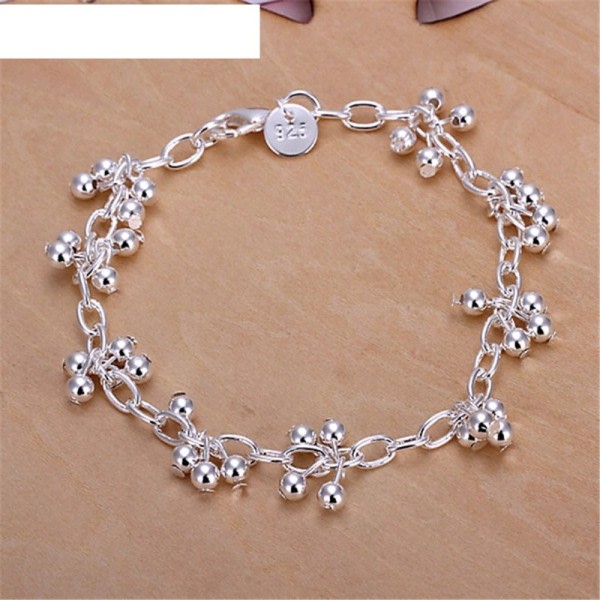 Vakre 925 sølv armbånd fine for bryllups kvinner kjede armbånd sjarm perler