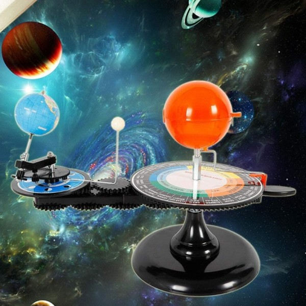 Solar System Model Roterende Solar System Jorden Og Månen Omkring Solen Børn Legetøj