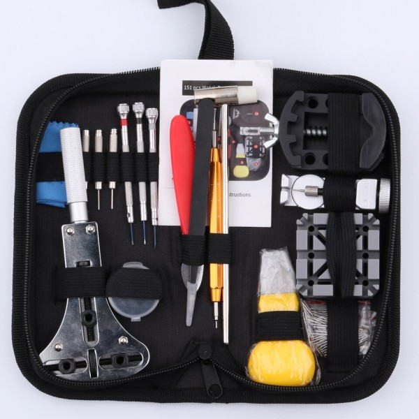 Klocka Reparation Verktyg Kit Watchband Fjäder Bar Pin Justera fodral Baksida Öppnare klocka reparationssats