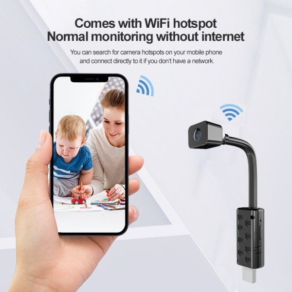 Mini Kamera HD 4K Wifi IP Mikro Videokamera Bærbart Trådløst Modul Video Opptak Støtte Fjernkontroll Vis P2P Kamera