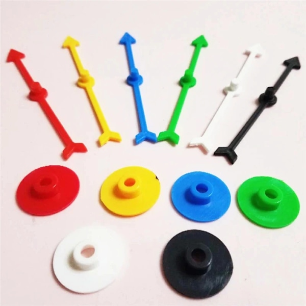 6 stykker 10CM 4,5cm 7,5cm 4tommer Pil platespinner Plast Pawn/Chess For Board Game