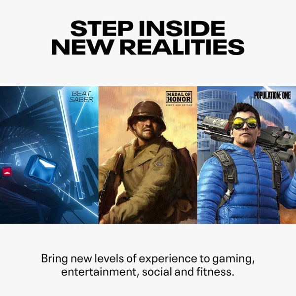 Quest 2 Avancerat Allt-i-ett Virtual Reality VR Headset Display Panoramic Somatosensory Game Consol 128GB
