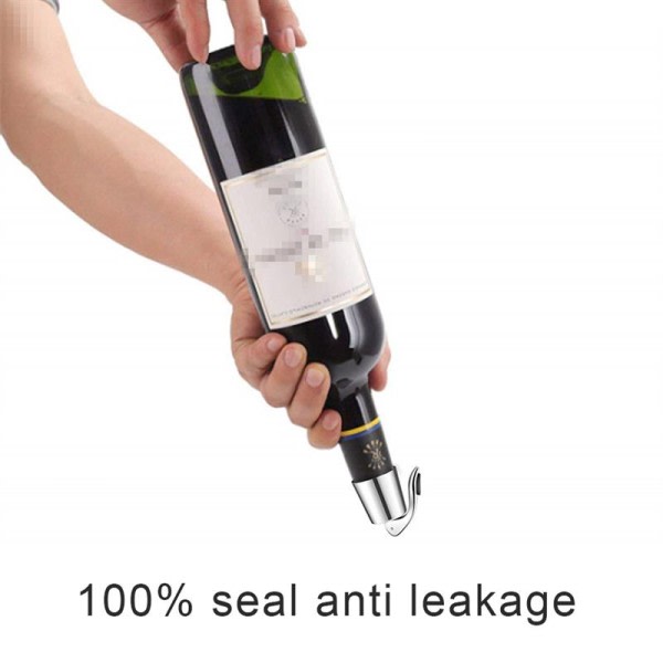 Viini pullo tulppa ruostumaton teräs uudelleenkäytettävä tiivis silikoni juoma pullo tiiviste
