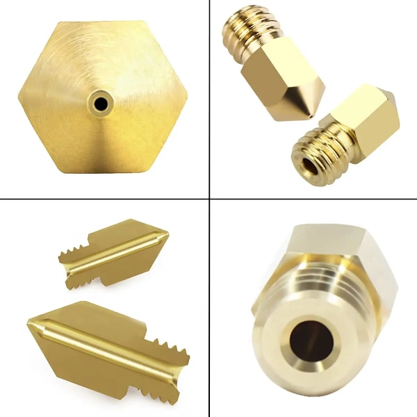 25 bitar 0,4MM MK8 Ender 3 munstycken 3D skrivare mässing munstycken extruder för Makerbot Creality CR-10 med 5 nålar