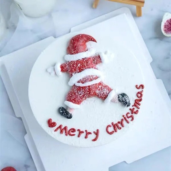 Joulu kakku Toppers sarjakuva joulupukki teitse hartsi lapset joulu juhla kakku topper lahja syntymäpäivä jälkiruoka koristelu