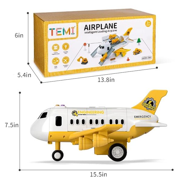 Simulaatio Inertia Lentokone Musiikki Stroy Light Matkustaja lentokone Diecasts Lapset Opetus lelu