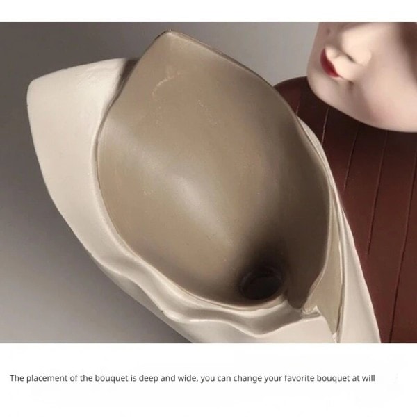 Kreativ Sløyfe Jente Harpiks Vase Statue Dekorasjon Moderne Minimalistisk Stue Rom Veranda Vindu Dekorasjon