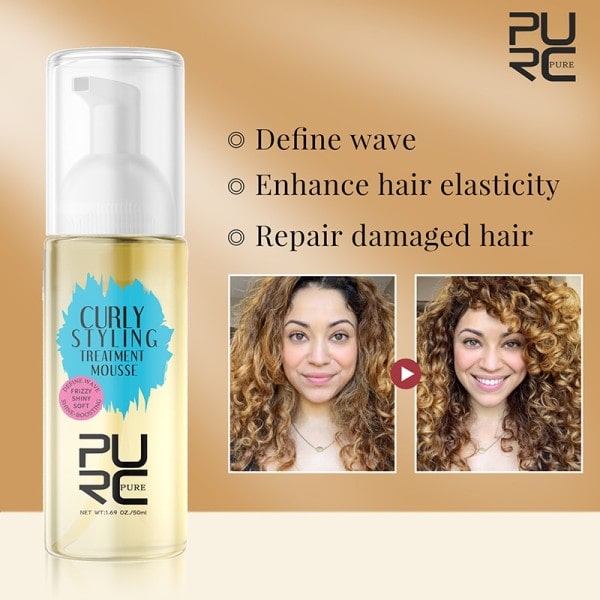 Krøllet styling hår behandling mousse bølget hår produkter shampoo udjævning ricinusolie