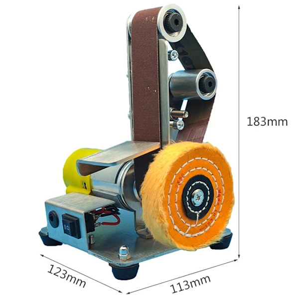 Multifunktionell Skrivbord Vertikal Mini Elektrisk Slipmedel Bälte Sandpapper Polering Maskin