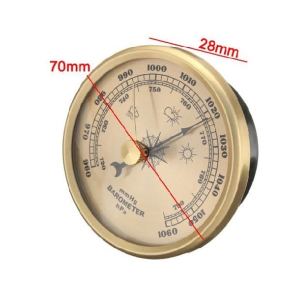 Husholdning Barometer Trykk Måler Vær Stasjon Vegg Hengende Atmosfærisk Multifunksjon Termometer