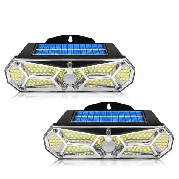 Sol Lys Udendørs Bevægelse Sensor 158LEDs IP65 Vandtæt Super Bright Solar Trådløs Væg Lampe