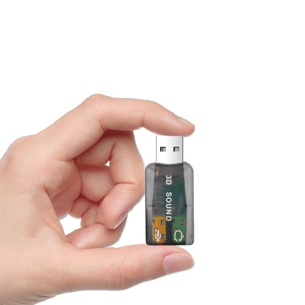 Mini ulkoinen USB 3,5mm mikrofoni kuuloke liitin stereo kuulokkeet 3d ääni kortti ääni sovitin