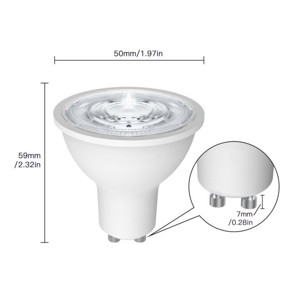 Smart LED Pærer RGB C+W Hvid 4,7W Dæmpbare Lamper Smart Life APP  Kontrol Lys