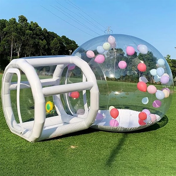 Ballong Uppblåsbar Bubbla Hus Med Bubbla Tält Transparent Dome Hus