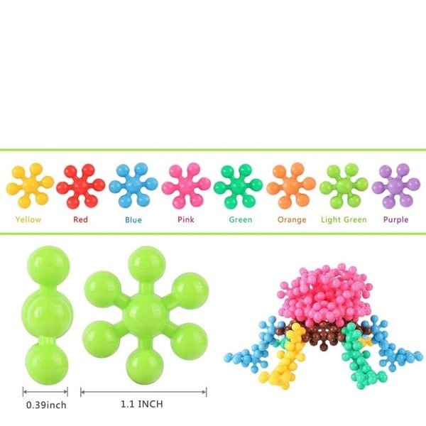 Kreativa Gör-det-själv Byggklossar Leksaker 3D Plum Blossom Byggklossar Barn's Roliga leksaker