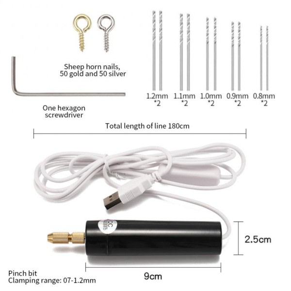 Mini sähkö porat kannettava käsikäyttöinen USB pora pyörivä työkalut  kaiverrus kynä poraus korut työkalut pora terät teho työkalut 903a | Fyndiq