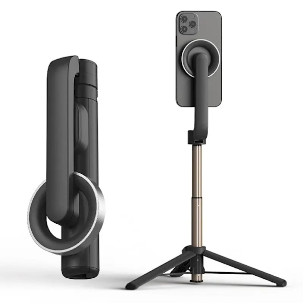 Mobil telefon Stativ Bluetooth Selfie Stick Magnetisk Handhållen Kamera Stabilisator Skrivbord Integrerad Tiktok Live Triangel Stativ