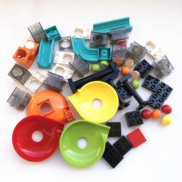 51 STK Cirkulation Rainbow Marmor Run Twist Slide Track DIY Large Size Building  Block