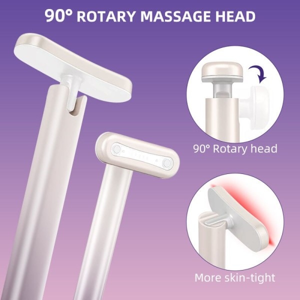 Sähköinen Fairy Stick Ladattava EMS Punainen Valo Terapy Stick Kasvohoito Silmä hierontalaite