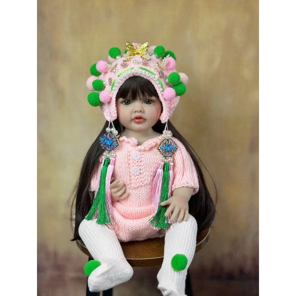 Genfødt Dukker Realistisk Fuld Silicone Baby Bebe Nyfødt Pige Dukke Prinsesse Småbørn Legetøj