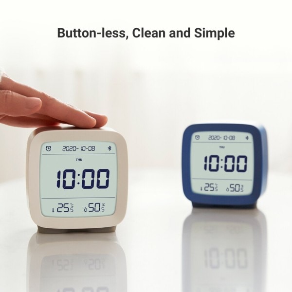 Smart Bluetooth Digital alarm klokke med flere alarmer med temperatur og fuktighet display
