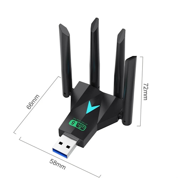 1300Mbps USB 3.0 WiFi USB sovitin kaksi kaista 2.4G/5Ghz Wi-Fi dongle 4 antenni langaton vastaanotin