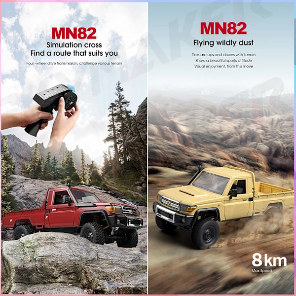 Rc Bil Mn Modell Mn82 Retro Fullskala Simulering Fjernkontroll Modell Bil Leker