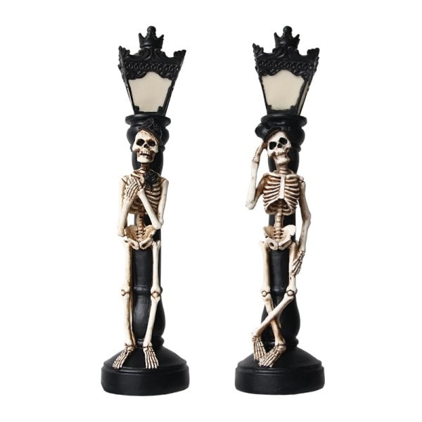 Halloween Skalle Skeleton Lampa Skräck 3D Staty Ny Bord Ljus Kreativt Party Prydnad