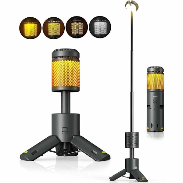LED Utomhus Camping Lantern UBS Uppladdningsbar Justerbar Färg Temperatur Utomhus Portabel Lantern