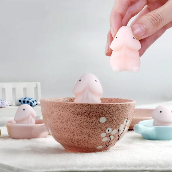 Penis Dick Shape Toy Långsam Rising Stress Lättnad Leksaker Långsam Rebound PU Dekompression Koppla av Tryck Leksaker