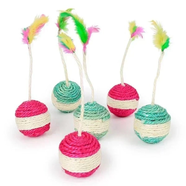 Cat Toy Sisal Krapa Bol Träning Interaktiv leksak
