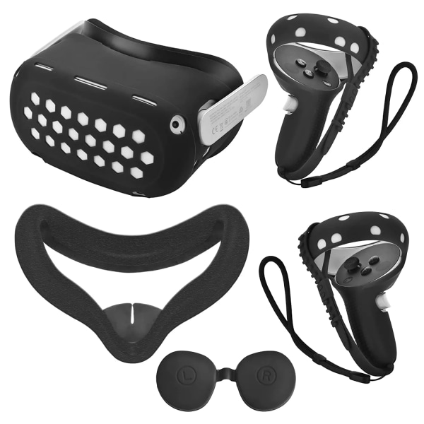 Høj kvalitet Blød Holdbar Silicone Beskyttende Cover Kit Til Oculus Quest 2 VR Face Cover Controller Grips Headset Cover VR Tilbehør