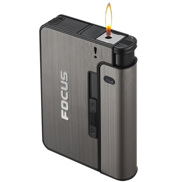 Bærbar automatisk cigaret etui metal cigaret æsker 10 stk cigaret holder etui ikke lettere gadget